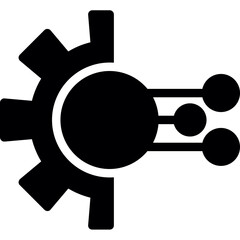 Digital Transformation Glyph Icon