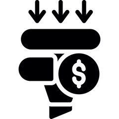 Marketing Funnel Glyph Icon