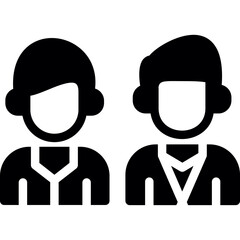 Team Collaboration Glyph Icon