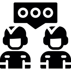 Communication Skills Glyph Icon