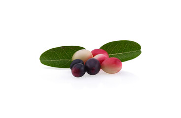 Carunda or Karonda isolate on white background