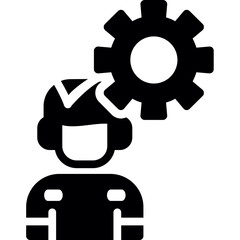 Obraz premium Behavioral Competencies Glyph Icon