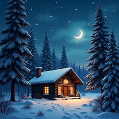 Fototapeta premium house in the woods