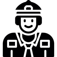 Police Officer Glyph Icon