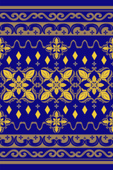 Intricate Golden Filigree Flowers Geometric Scroll Ornament Curly Luxury Traditional Motif Baroque Style Pattern for Delicate Royal Handicraft Border Stripe Wallpaper Interior Expensive Glamorous Lace