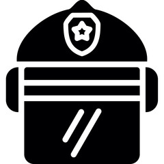 Riot Gear Helmet Glyph Icon