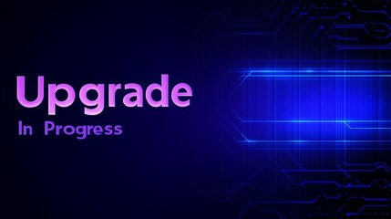 Fototapeta premium System Upgrade In Progress Digital Technology Abstract Background