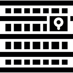 Fototapeta premium Jail Bars Glyph Icon