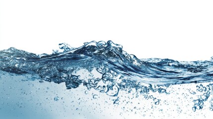 Close-up of water waves, showcasing its clarity and the dynamic movement