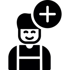 Mental Health Support Glyph Icon