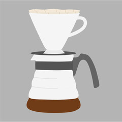 coffee drip vector illustration, graphic