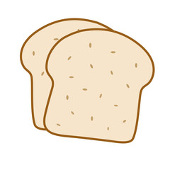 Slices of bread vector illustration
