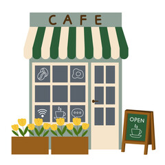 coffee shop or cafe vector illustration 