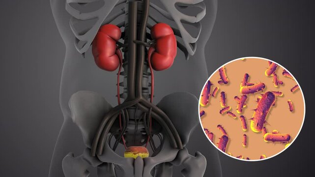 Human Bladder Inflammation Caused by Bacteria
