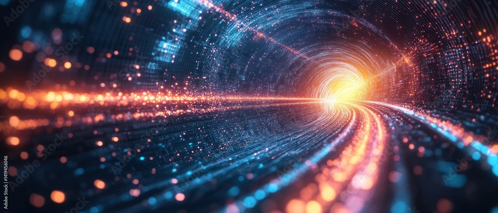 Aufkleber digital vortex: a journey through the data stream