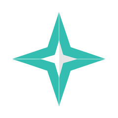 Obraz premium green star on white background