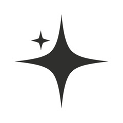 black and white star