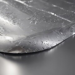 Deeply textured silver foil, shimmering light reflections, opulent sheen,  reflective,  abstract