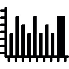 Histogram Glyph Icon