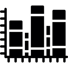 Stacked Bar Chart Glyph Icon