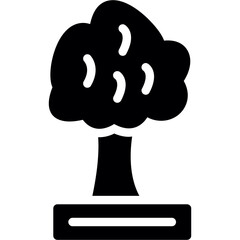 Apple Tree Glyph Icon