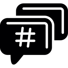 Hashtag Glyph Icon