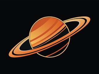 Vector illustration of the moon and the sun, celestial objects