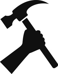 hand holding hammer