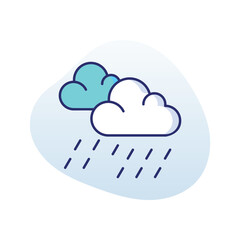 Rain Vector icon