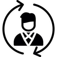 Change Management Glyph Icon