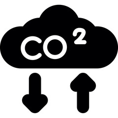 Carbon Neutral Glyph Icon