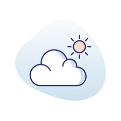 Mostly Sunny Vector icon