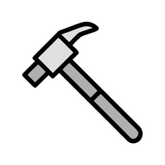 Hammer with Flat Head Icon Design