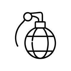 Hand Grenade with Pin Icon Design
