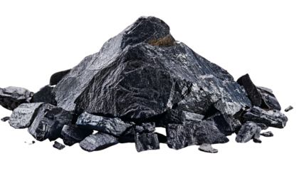 mineral pitch isolated on transparent background