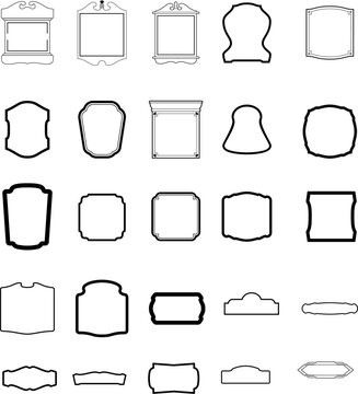 a set of different shapes and frames for a design