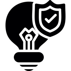 Invention Protection Glyph Icon