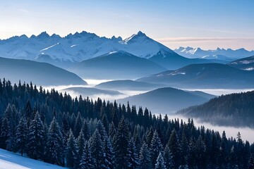 Obraz premium Winter Mountain Majesty