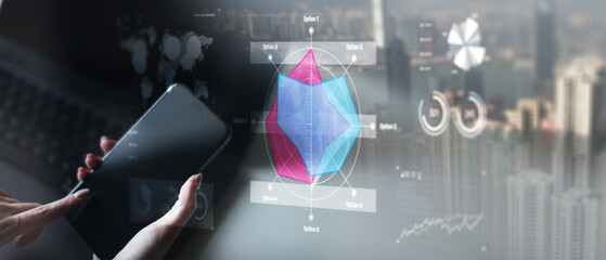 Business Data Analysis with Interactive Radar Chart Visualization.