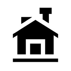 House Structure with Chimney Icon Design