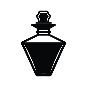 black perfume bottle icon clip art preview
