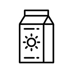 Fototapeta premium Juice Carton with Sun Icon Design
