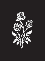 vector image, stylized bouquet of flowers