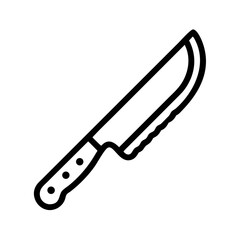 Kitchen Knife for Meat Cutting Icon Design