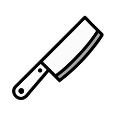 Kitchen Knife for Meat Cutting Icon Design