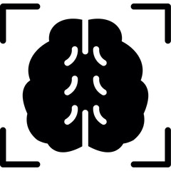 Brain Scan Glyph Icon