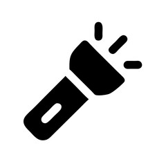 LED Flashlight with Push Button Icon Design