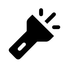 LED Flashlight with Push Button Icon Design