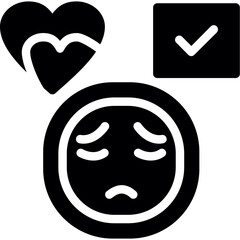 Reaction to Color Glyph Icon