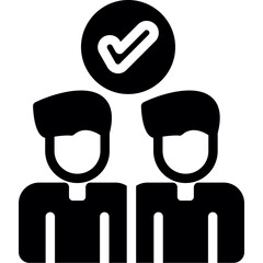 Accountability Partner Glyph Icon